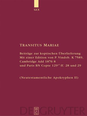 cover image of Transitus Mariae